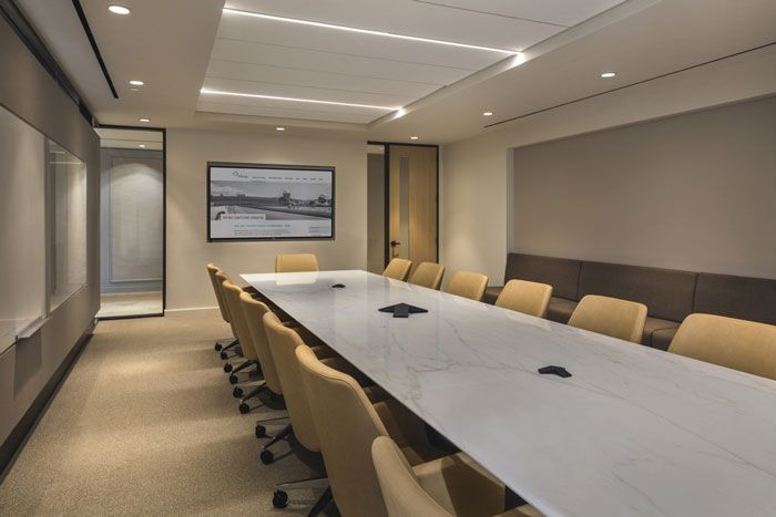 現代簡約辦公室會議區裝修設計效果圖