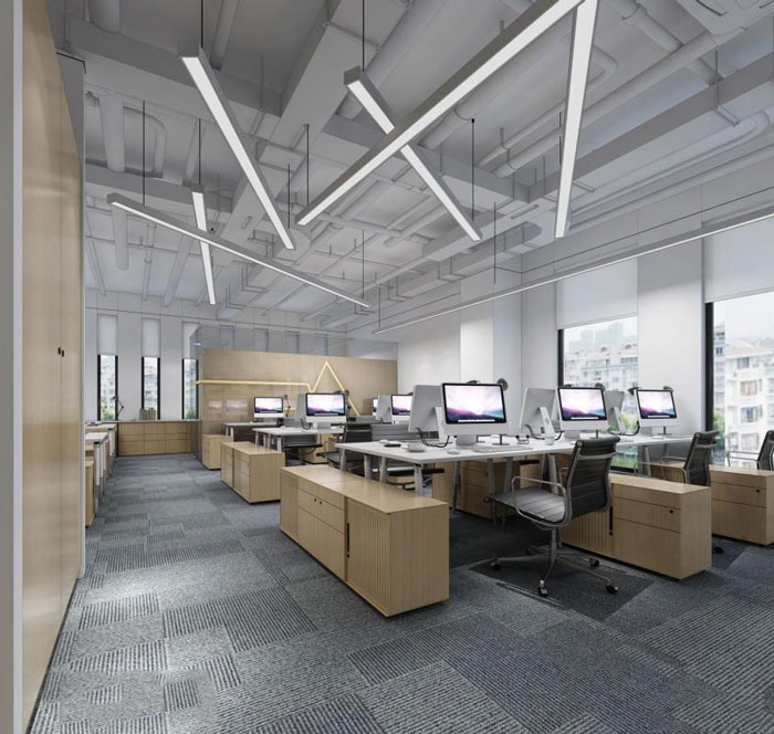 杭州臨安辦公室辦公區裝修設計效果圖