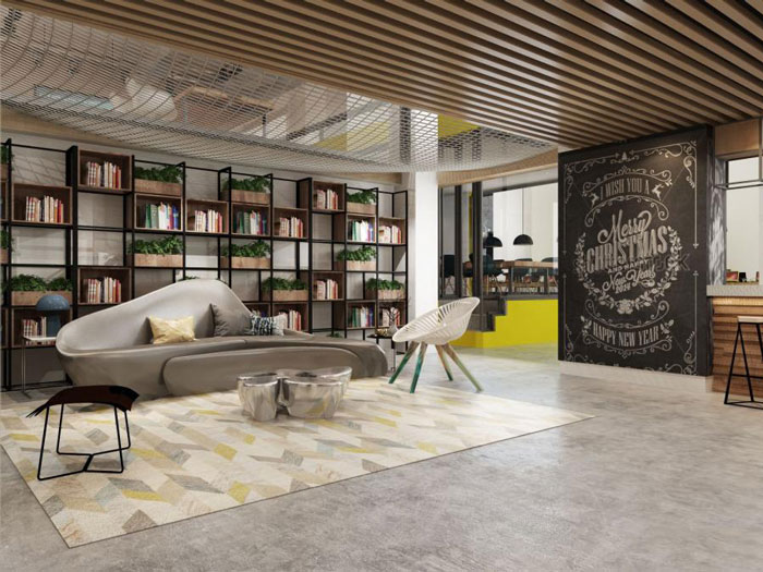 杭州桐廬辦公室洽談區裝修設計效果圖