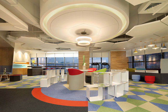 金融集團辦公室接待區裝修設計效果圖