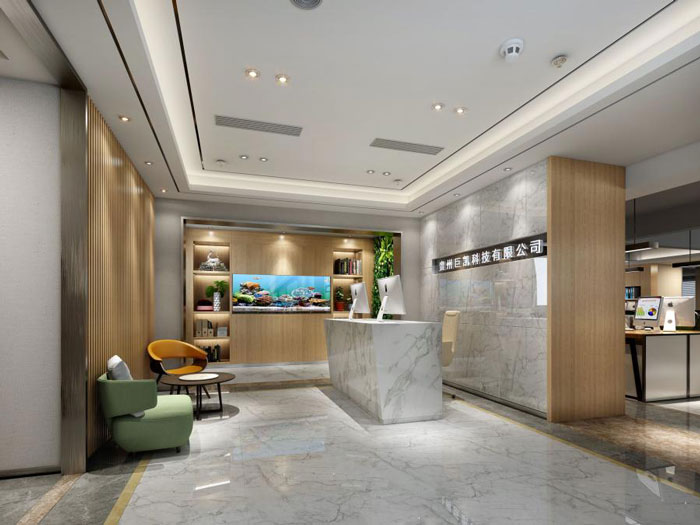 辦公室前臺簡單裝修設(shè)計(jì)效果圖