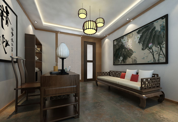 中醫館館長辦公室裝修設計效果圖