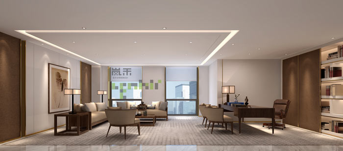 新中式合伙人辦公室裝修設計效果圖