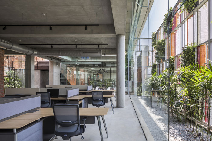 工廠辦公室辦公區裝修設計效果圖