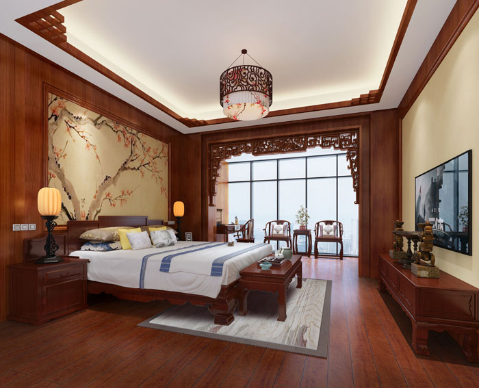 中式辦公會所休息區裝修設計效果圖