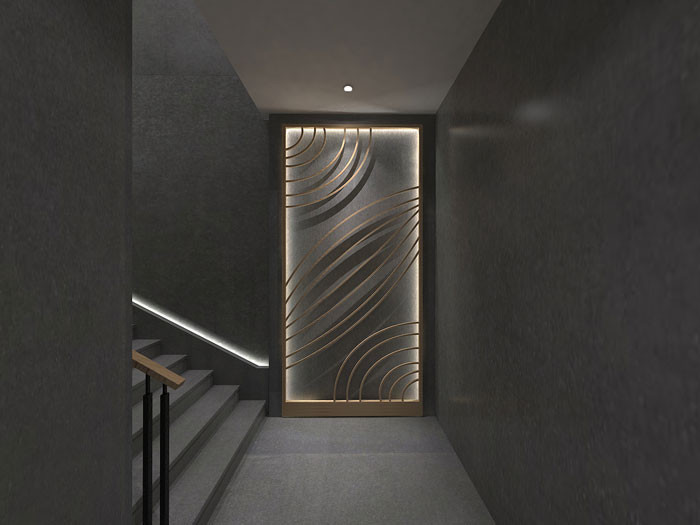 禪意辦公會所進門區裝修設計效果圖