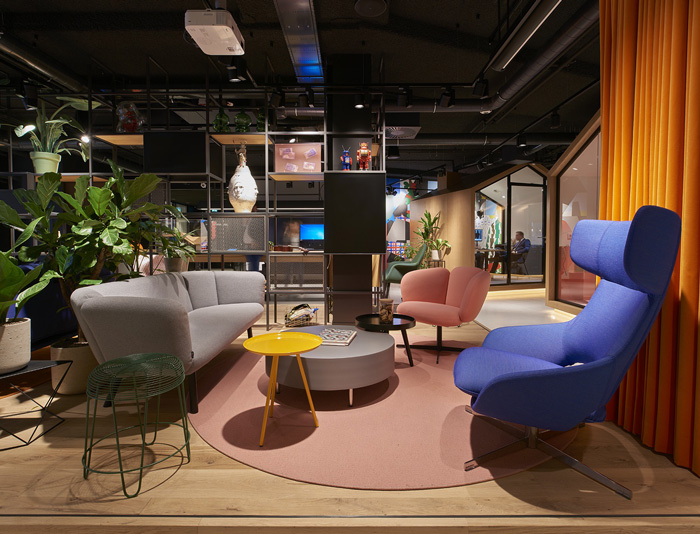 公司辦事處辦公室接待區裝修設計效果圖