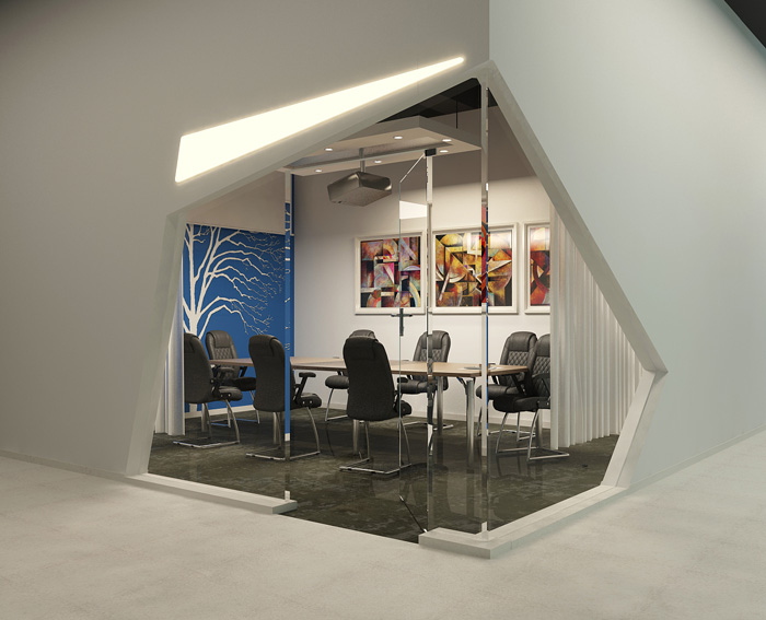 創業園區辦公樓會議室裝修設計效果圖