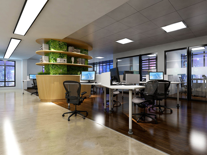 生態化辦公室辦公區裝修設計效果圖