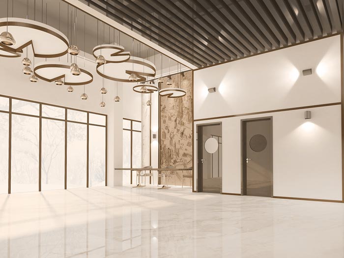 黨群服務中心展廳裝修設計效果圖