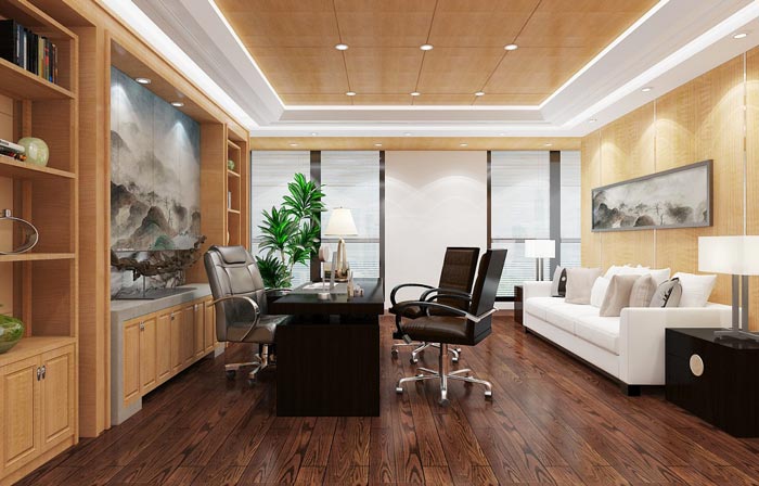 金融公司總經理辦公室裝潢裝飾設計效果圖