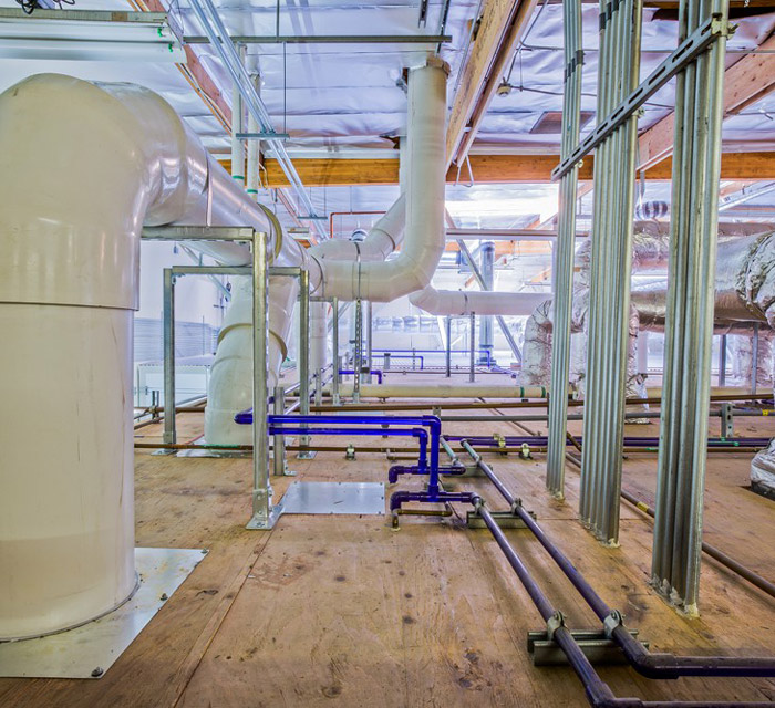 潔凈廠房頂部管道裝修設(shè)計效果圖