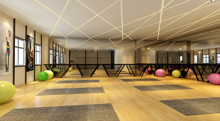 瑜伽健身館瑜伽區裝修設計效果圖