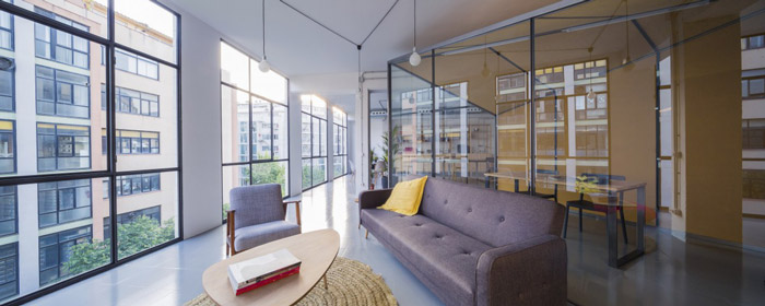 開(kāi)放式辦公空間接待區(qū)裝修效果圖