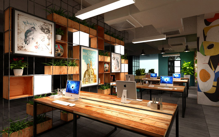 開放式辦公室裝修設(shè)計(jì)效果圖