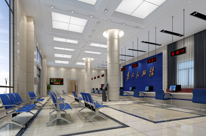 公安辦公樓服務廳裝修設計效果圖