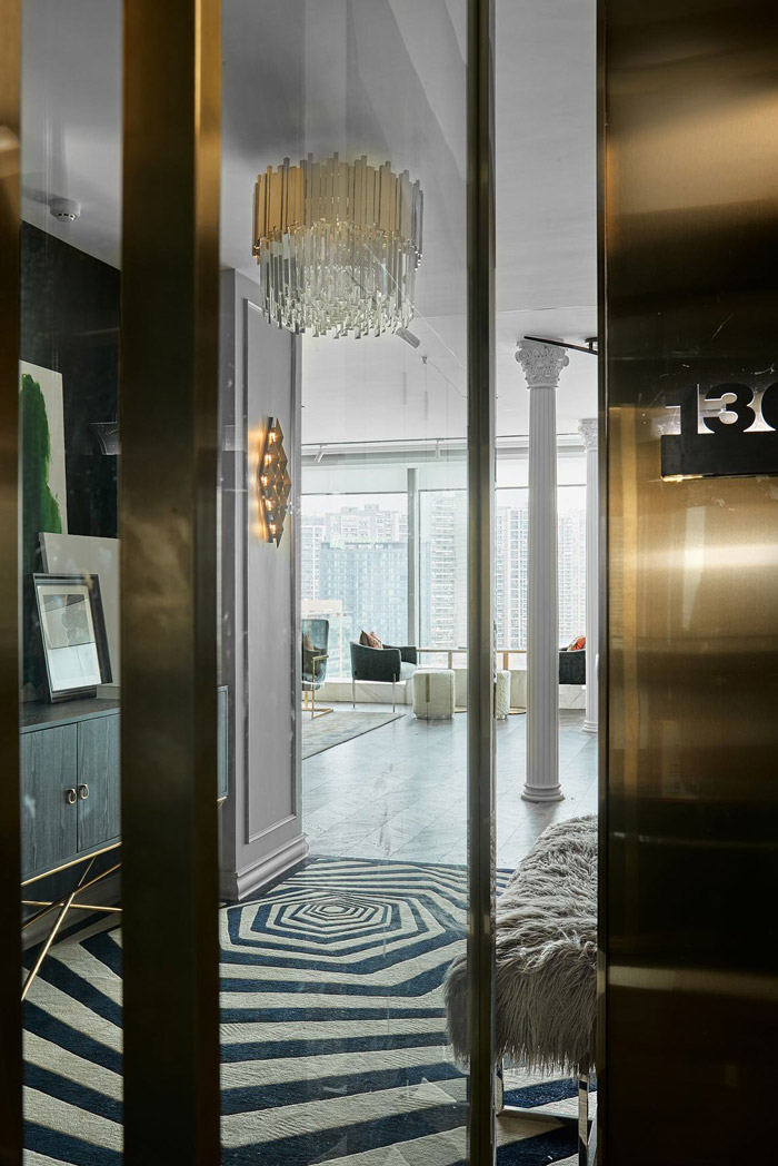 150平方公寓辦公室進門區裝修設計效果圖