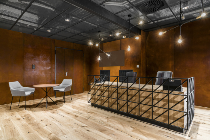 創意辦公空間前臺裝修設計效果圖