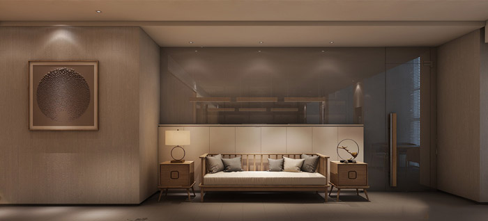 新中式辦公室休息區(qū)設(shè)計裝修效果圖