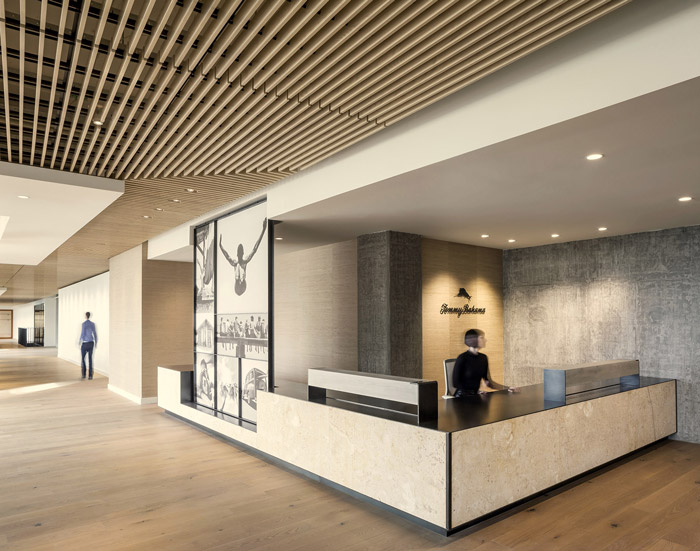 200人辦公室前臺裝修設計效果圖