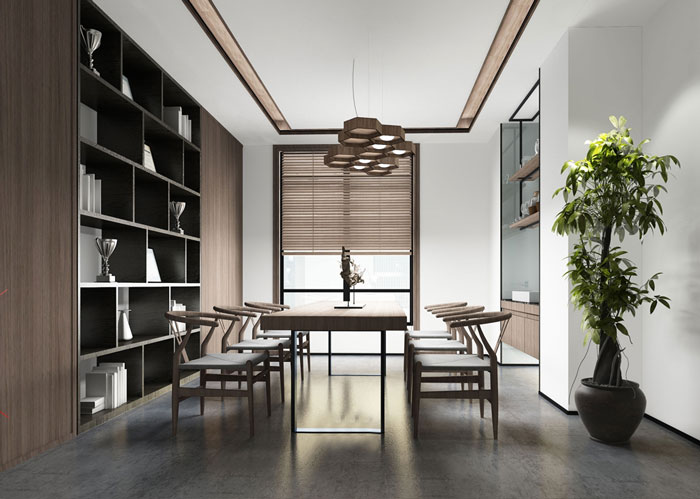 商務大廈辦公室品茶區裝修設計效果圖