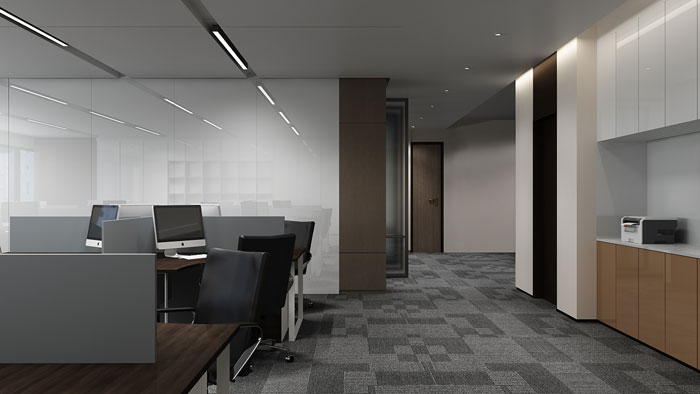 金融辦公室茶水區(qū)裝潢設計效果圖