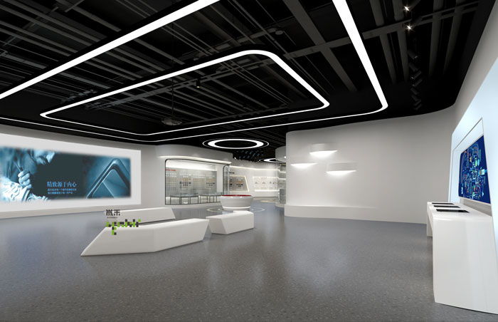 杭州鴻世電器辦公樓展廳裝修設(shè)計效果圖