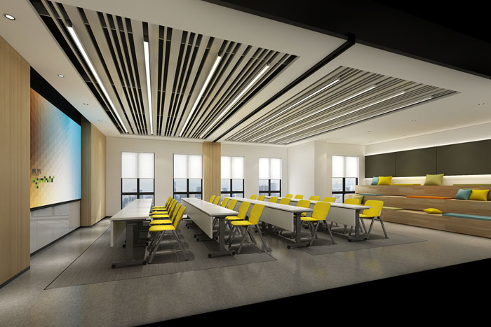 杭州環(huán)保公司辦公室培訓(xùn)室裝修設(shè)計效果圖