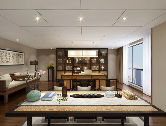 杭州科技公司董事長辦公室裝修設計效果圖