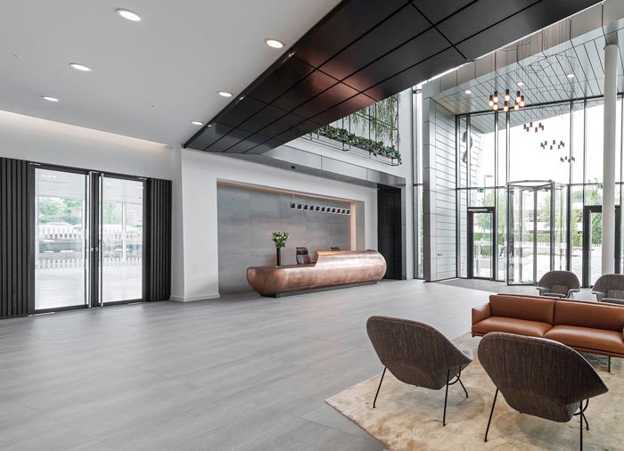 夾層樓辦公室入口裝修設計效果圖